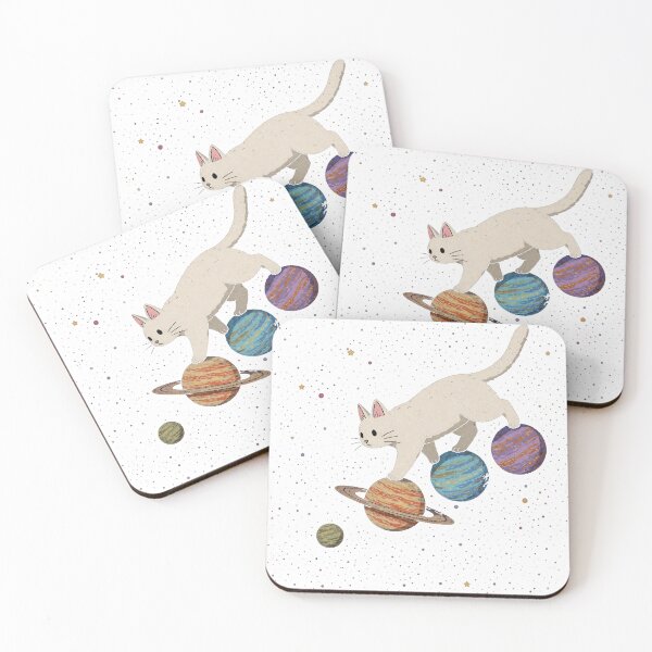Item preview, A Kawaii Kitty walks across the Galaxy. designed and sold by Birdie and Flynn.