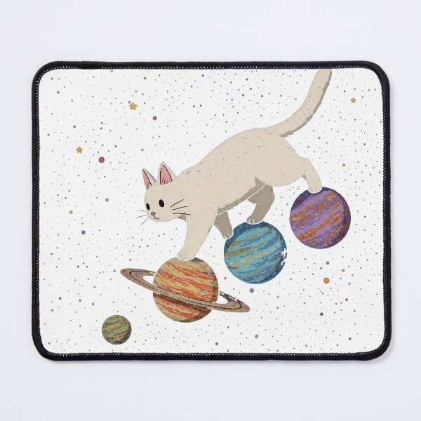 Item preview, A Kawaii Kitty walks across the Galaxy. designed and sold by Birdie and Flynn.