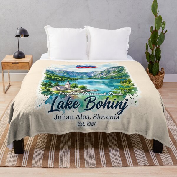 Item preview, Lake Bohinj Slovenia Watercolor designed and sold by EvergreenPark - Tee Studio.