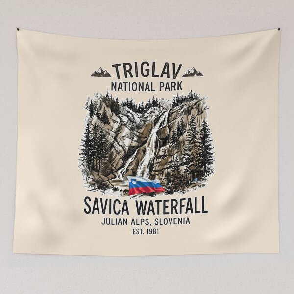 Item preview, Vintage Savica Waterfall Slovenia designed and sold by EvergreenPark - Tee Studio.