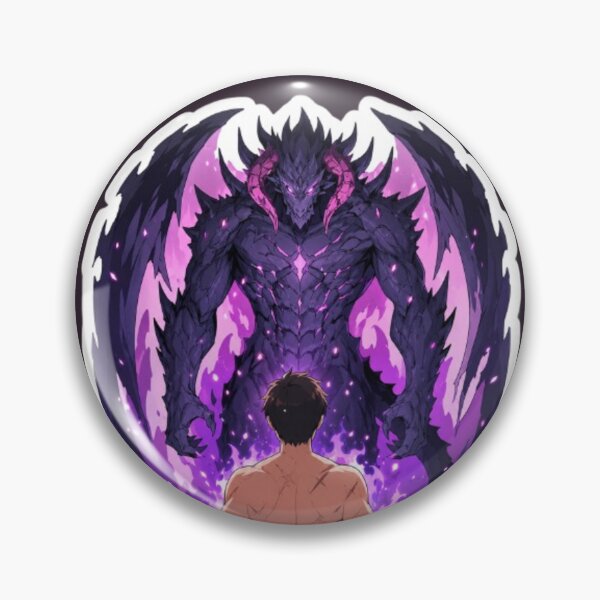 Item preview, Epic Demon Dragon Anime Sticker – Dark Fantasy Warrior, Purple Demon Battle, Manga Aesthetic designed and sold by MeowLoka ⭐⭐⭐⭐.