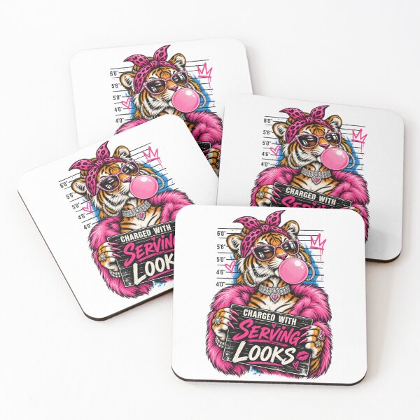 Item preview, Charged With Serving Looks - Glam Tiger Mugshot designed and sold by BumbleBloom7.