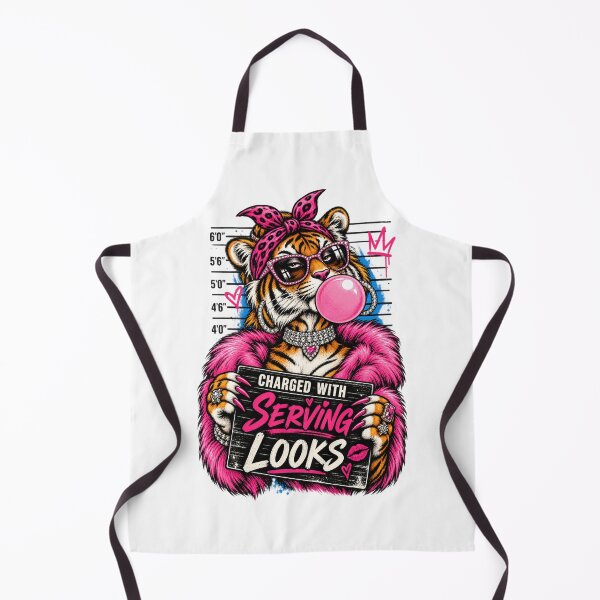 Item preview, Charged With Serving Looks - Glam Tiger Mugshot designed and sold by BumbleBloom7.