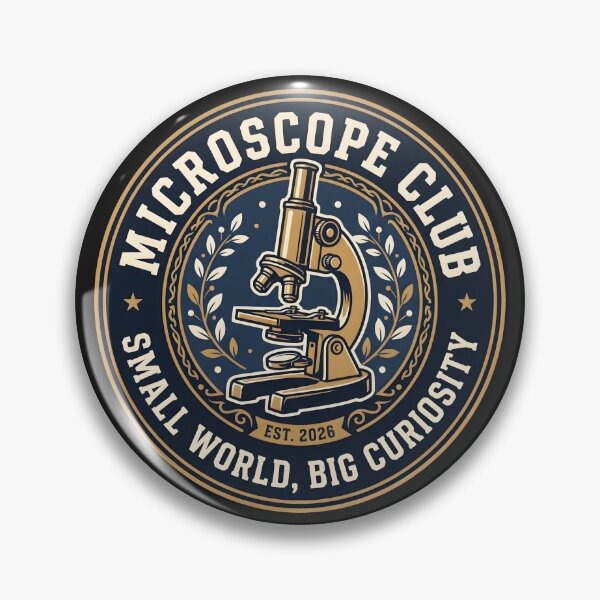 Item preview, Microscope Club Small World - Biology Teacher Vintage Emblem designed and sold by SplashTastic.
