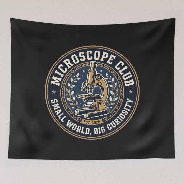 Item preview, Microscope Club Small World - Biology Teacher Vintage Emblem designed and sold by SplashTastic.