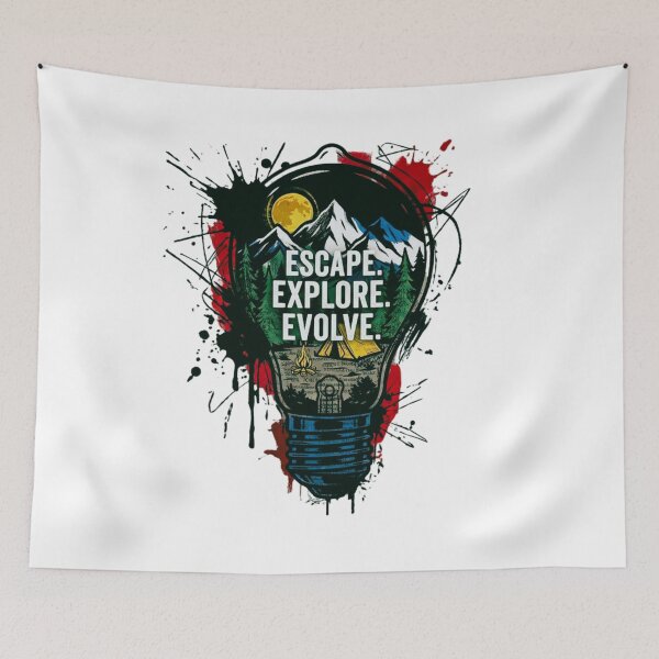 Item preview, Trash Polka Light Bulb Mountain Camping designed and sold by GabeMountainArt.