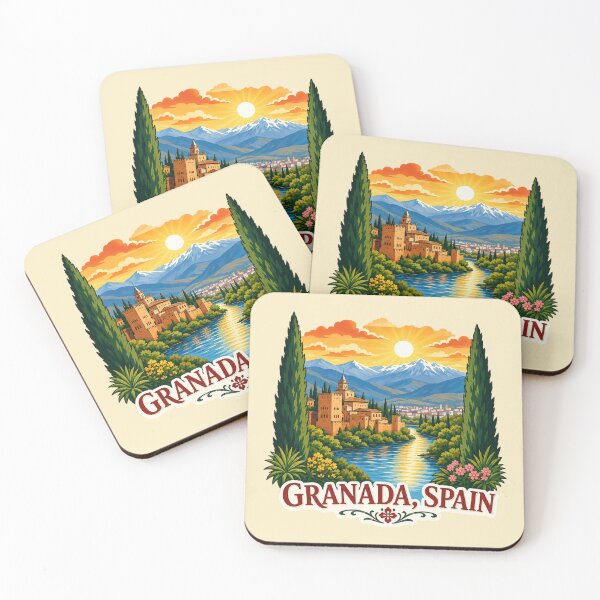 Item preview, Granada, Spain - Alhambra & Sierra Nevada designed and sold by Myra365Art.