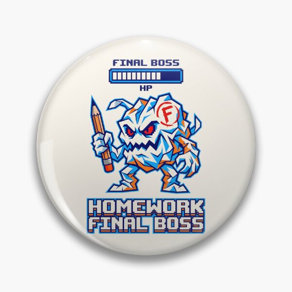 Item preview, Homework Final Boss - Gamer Student Video Game Humor designed and sold by SplashTastic.