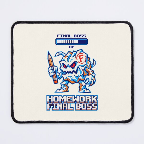 Item preview, Homework Final Boss - Gamer Student Video Game Humor designed and sold by SplashTastic.