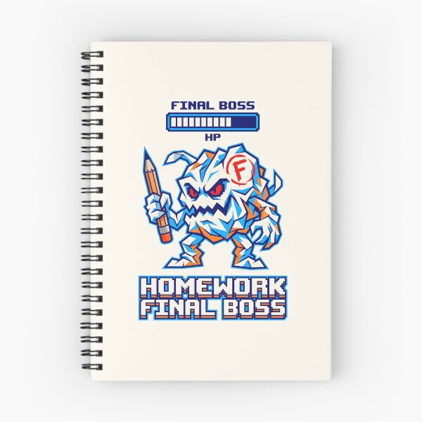 Item preview, Homework Final Boss - Gamer Student Video Game Humor designed and sold by SplashTastic.