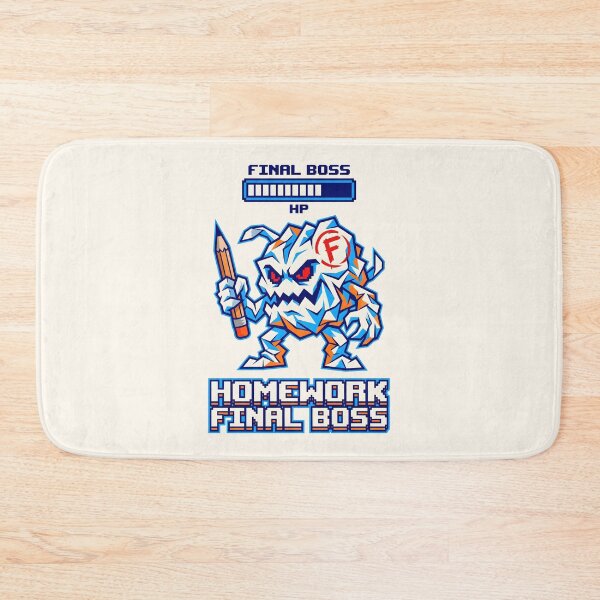 Item preview, Homework Final Boss - Gamer Student Video Game Humor designed and sold by SplashTastic.