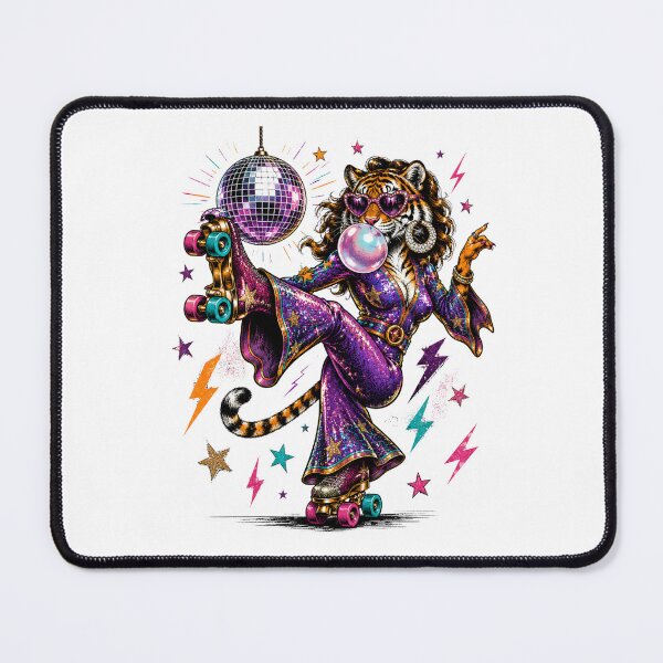 Item preview, Disco Ball Tiger on Roller Skates - Retro Sparkle Aesthetic designed and sold by BumbleBloom7.
