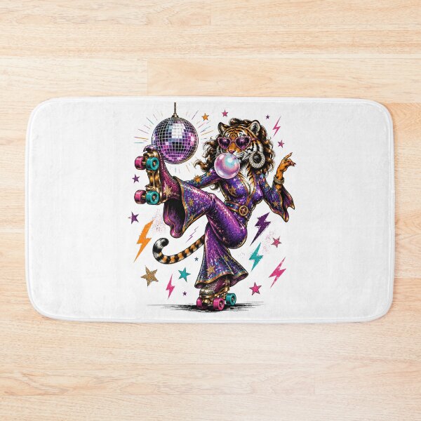 Item preview, Disco Ball Tiger on Roller Skates - Retro Sparkle Aesthetic designed and sold by BumbleBloom7.