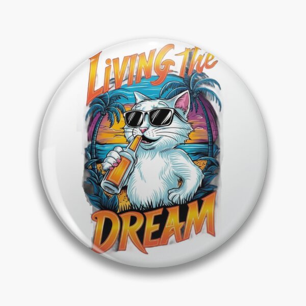 Item preview, Living the Dream – Cool Cat Tropical Sunset designed and sold by 4U---Store.