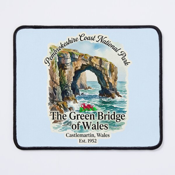 Item preview, Green Bridge of Wales Watercolor designed and sold by EvergreenPark - Tee Studio.