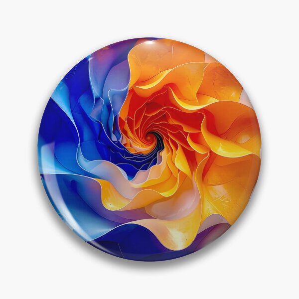 Item preview, Vibrant Spiral of Colors in Orange and Blue designed and sold by Vicky Brago-Mitchell®.