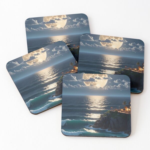 Item preview, Moonlit Ocean Lighthouse designed and sold by ZrnzoDesign.