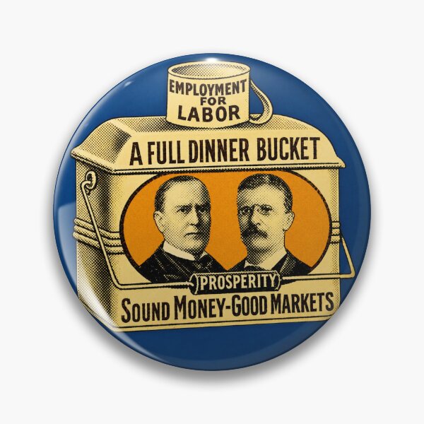 Item preview, McKinley Roosevelt 1900 Campaign Button designed and sold by ArtSpireWorks.