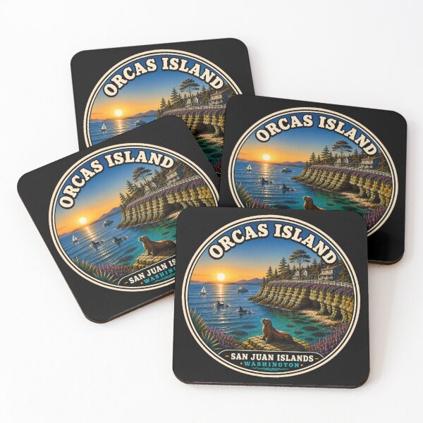 Item preview, Orcas Island Washington Vintage Travel Badge San Juan Islands designed and sold by Swanny's Custom T-shirt and Gift Designs.