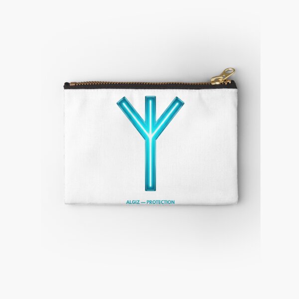 Item preview, Algiz Rune Protection Symbol Neon Glow designed and sold by CalmFrameArt.