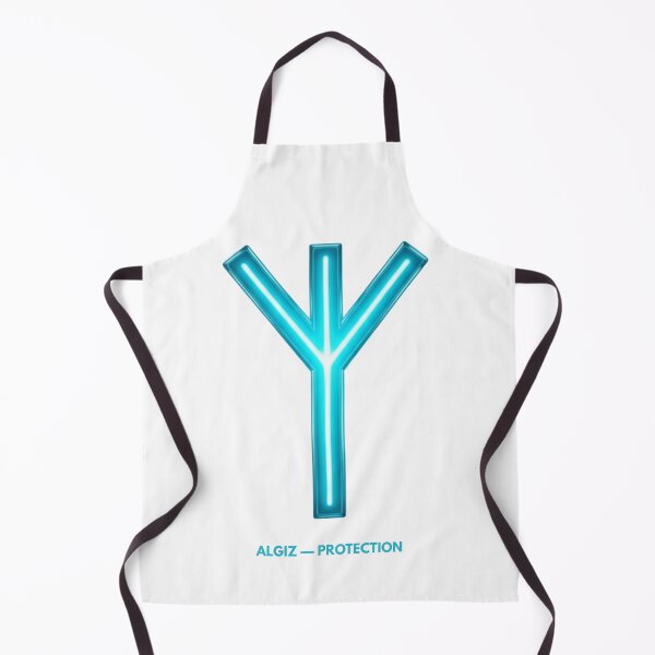 Item preview, Algiz Rune Protection Symbol Neon Glow designed and sold by CalmFrameArt.