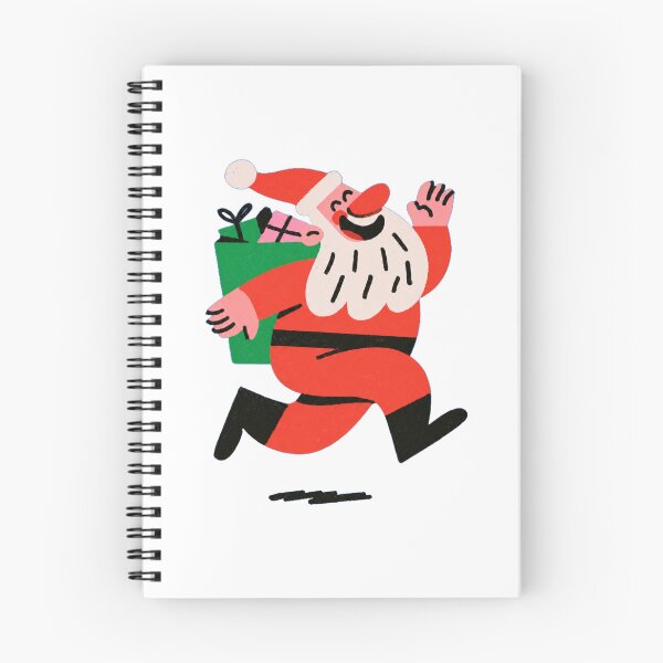 Item preview, Funny Santa Claus Running with Christmas Gifts – Red Santa Hat designed and sold by Ramona-Gliga.