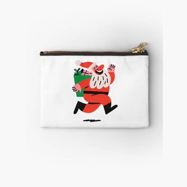 Item preview, Funny Santa Claus Running with Christmas Gifts – Red Santa Hat designed and sold by Ramona-Gliga.