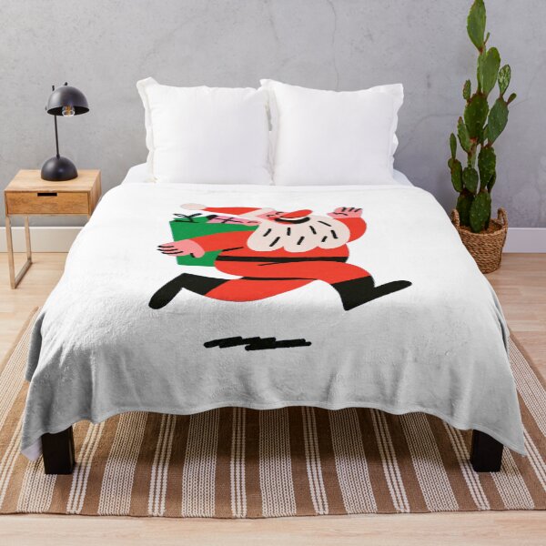 Item preview, Funny Santa Claus Running with Christmas Gifts – Red Santa Hat designed and sold by Ramona-Gliga.