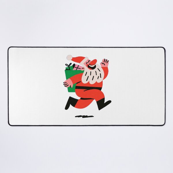 Item preview, Funny Santa Claus Running with Christmas Gifts – Red Santa Hat designed and sold by Ramona-Gliga.