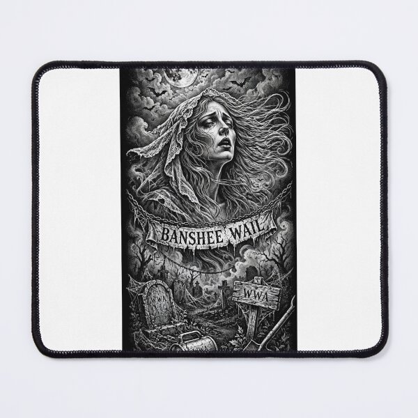 Item preview, Banshee Wail Screaming Spirit Graveyard Art designed and sold by WeirdWheeledArt.