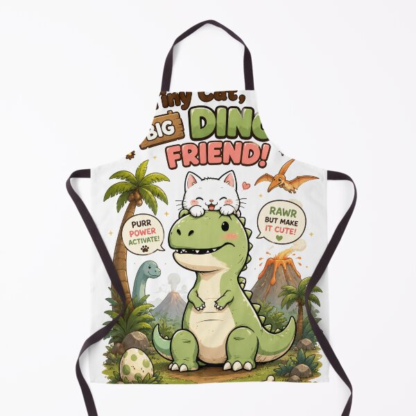 Item preview, dino and cat designed and sold by aliraweb.