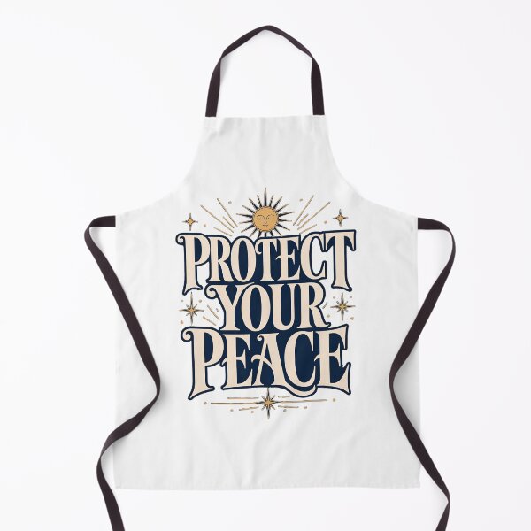 Item preview, Protect Your Peace Retro 70s Celestial Sun Vintage Boho Typography designed and sold by HimaPrototype.