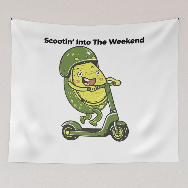 Item preview, Vintage Retro Electric Lime Scooter Riding Funny Avocado Gift T-Shirt designed and sold by TrendyGalaxy.