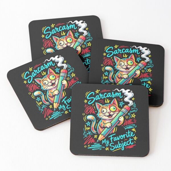 Item preview, Sarcasm Is My Favorite Subject - Sarcastic Cat Student Teacher Gift designed and sold by SplashTastic.