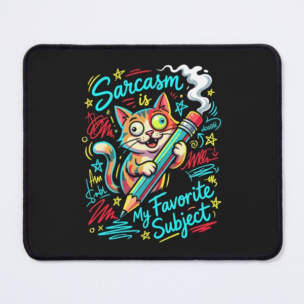 Item preview, Sarcasm Is My Favorite Subject - Sarcastic Cat Student Teacher Gift designed and sold by SplashTastic.