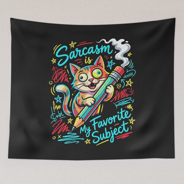 Item preview, Sarcasm Is My Favorite Subject - Sarcastic Cat Student Teacher Gift designed and sold by SplashTastic.