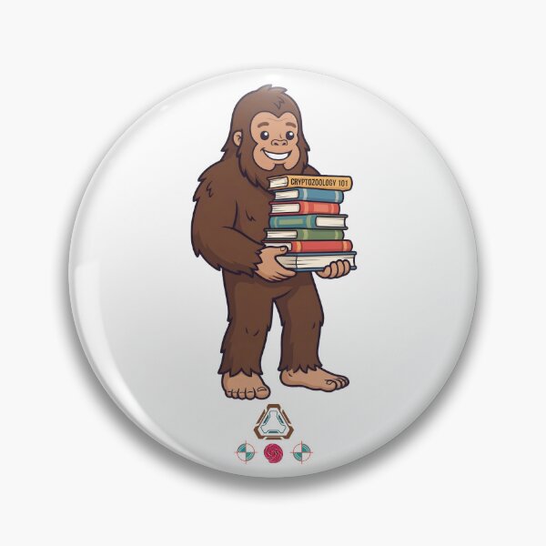 Item preview, Cute Bigfoot Studying Cryptozoology 101 Book Stack designed and sold by Whimsy Trail Co.