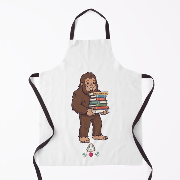 Item preview, Cute Bigfoot Studying Cryptozoology 101 Book Stack designed and sold by Whimsy Trail Co.