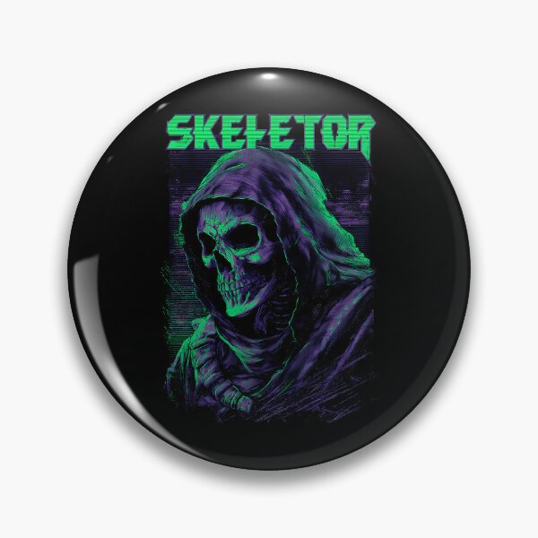 Item preview, Hooded Skeleton Skull In Neon Green And Purple Tone designed and sold by PansySenger.