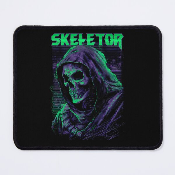 Item preview, Hooded Skeleton Skull In Neon Green And Purple Tone designed and sold by PansySenger.