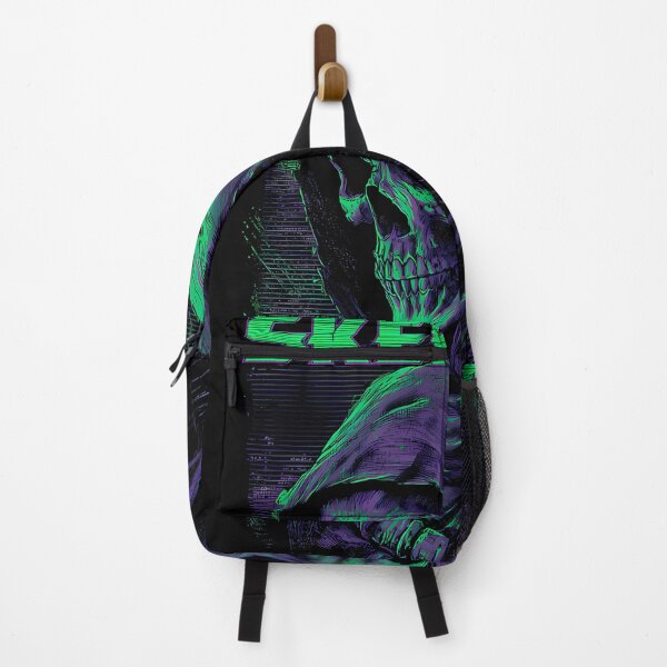 Item preview, Hooded Skeleton Skull In Neon Green And Purple Tone designed and sold by PansySenger.