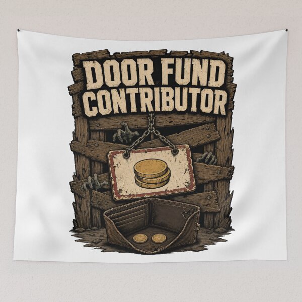 Item preview, Door Fund Contributor Zombie Gamer Joke designed and sold by NextLevelThread.