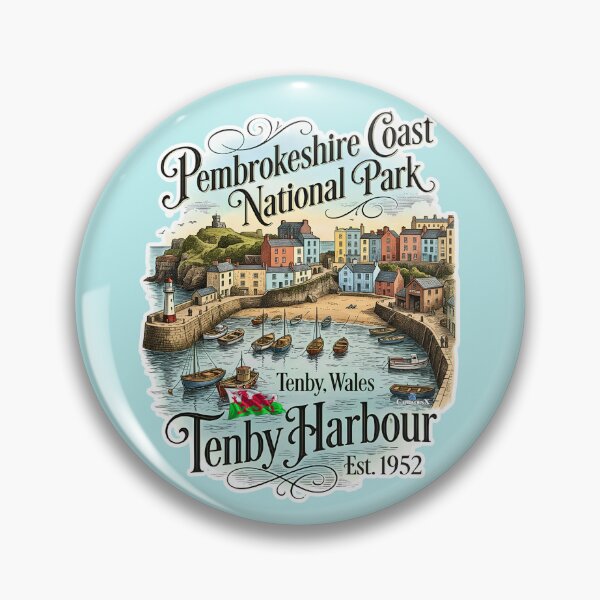 Item preview, Tenby Harbour Wales Vintage Art designed and sold by EvergreenPark - Tee Studio.