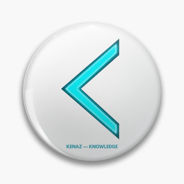 Item preview, Norse Kenaz Rune Knowledge Symbol Neon Glow designed and sold by CalmFrameArt.
