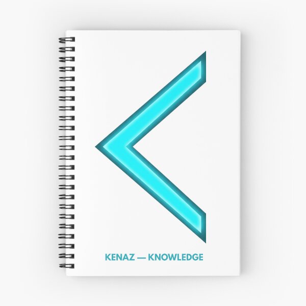 Item preview, Norse Kenaz Rune Knowledge Symbol Neon Glow designed and sold by CalmFrameArt.
