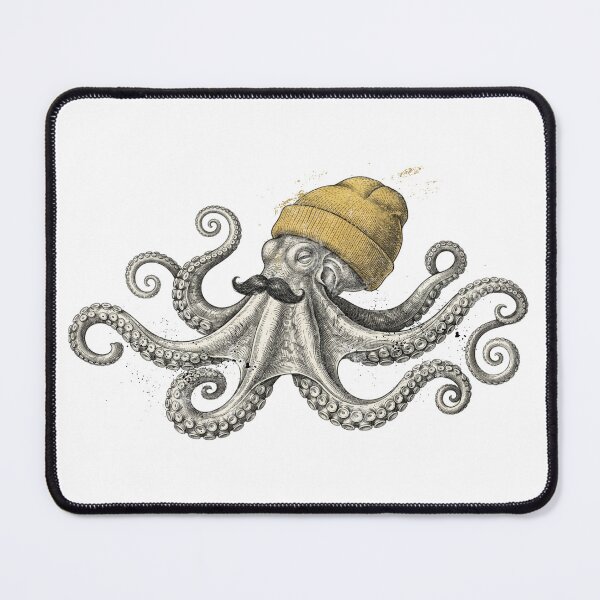Item preview, Hipster Octopus Etching Style designed and sold by Nacho Average Designs.