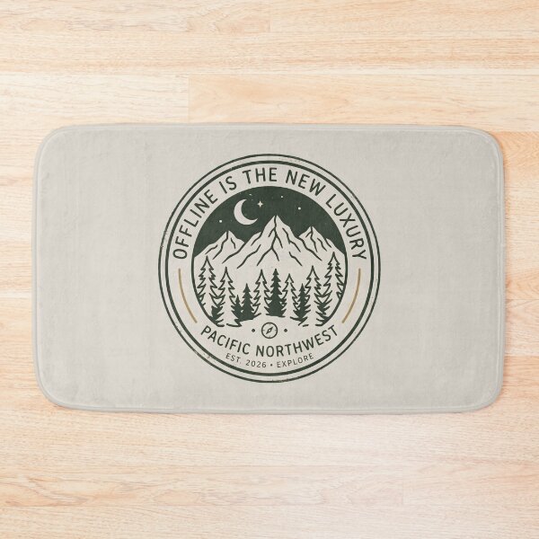 Item preview, Offline Is The New Luxury - Pacific Northwest Hiking Camping Gift designed and sold by SplashTastic.
