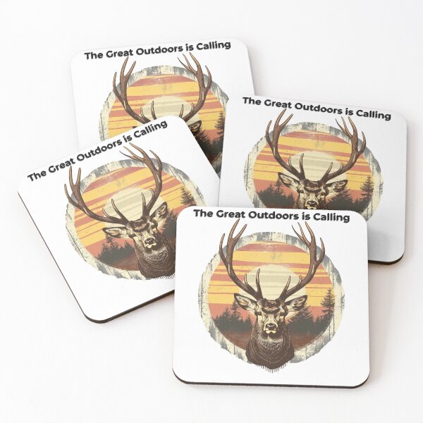 Item preview, Vintage Retro Deer Buck Forest Sunset Nature Lover Gift T-Shirt designed and sold by TrendyGalaxy.