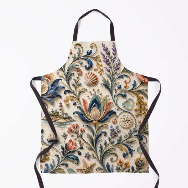 Item preview, Coastal Folk Floral Pattern | Baltic Inspired Design designed and sold by TheSlowShore.