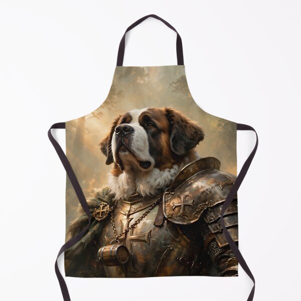 Item preview, Saint Bernard Knight Fantasy Warrior Dog in Enchanted Forest designed and sold by cr6zym1nd.